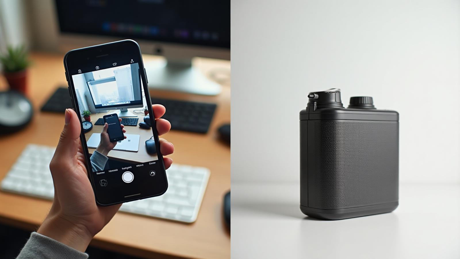 Before and after product image transformation